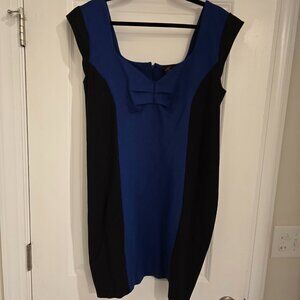 Torrid Black and Blue Bodycon Cocktail Dress in Size 18